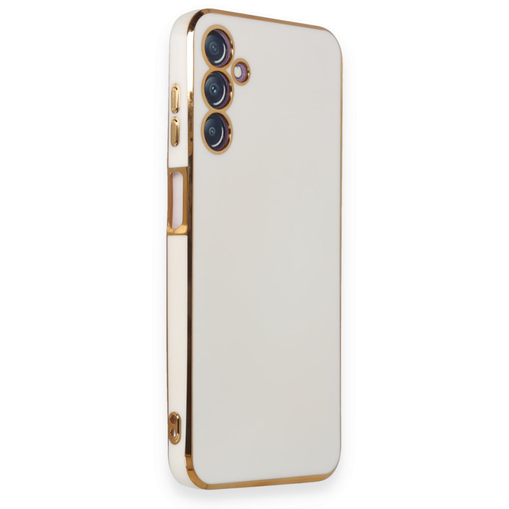  Samsung Galaxy M14 5G Kılıf Volet Silikon - Beyaz