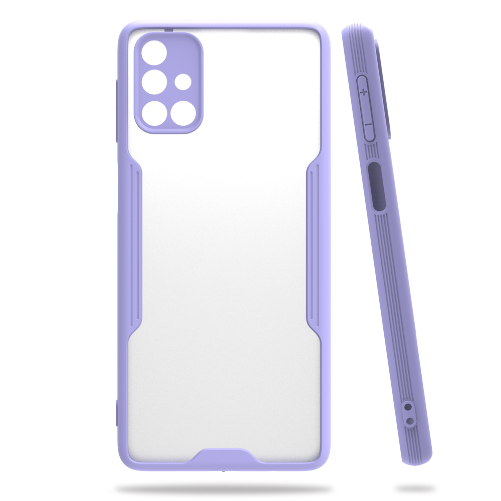  Samsung Galaxy M31S Kılıf Platin Silikon - Lila
