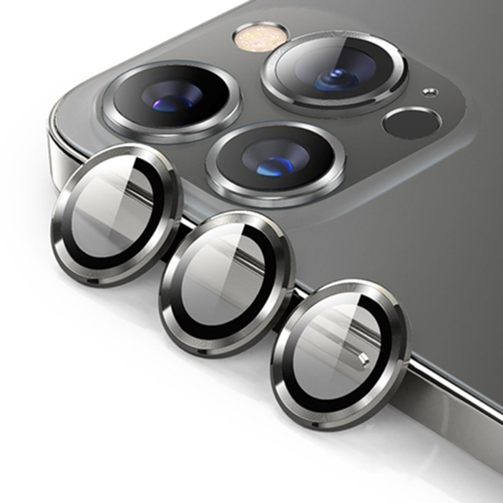  iPhone 15 Pro Max Bind Metal Kamera Lens - Siyah