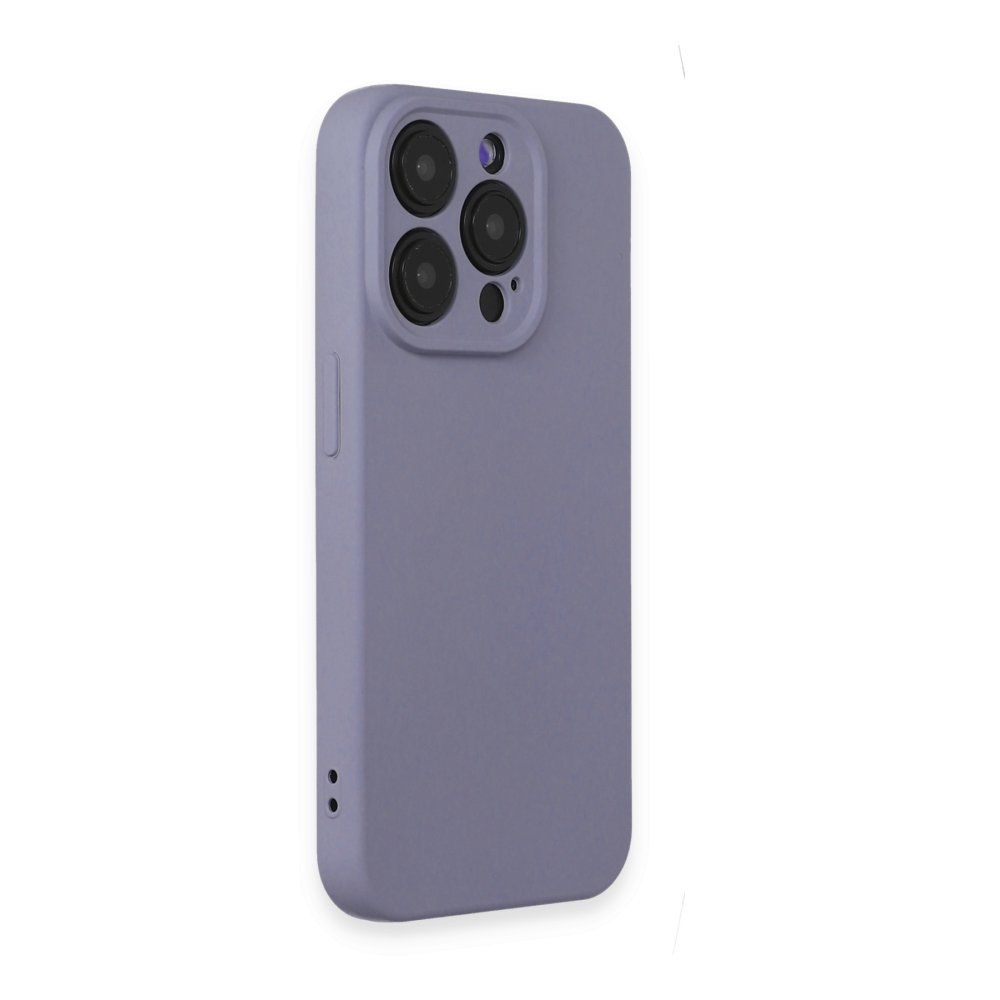  iPhone 15 Pro Max Kılıf Nano içi Kadife Silikon - Lila