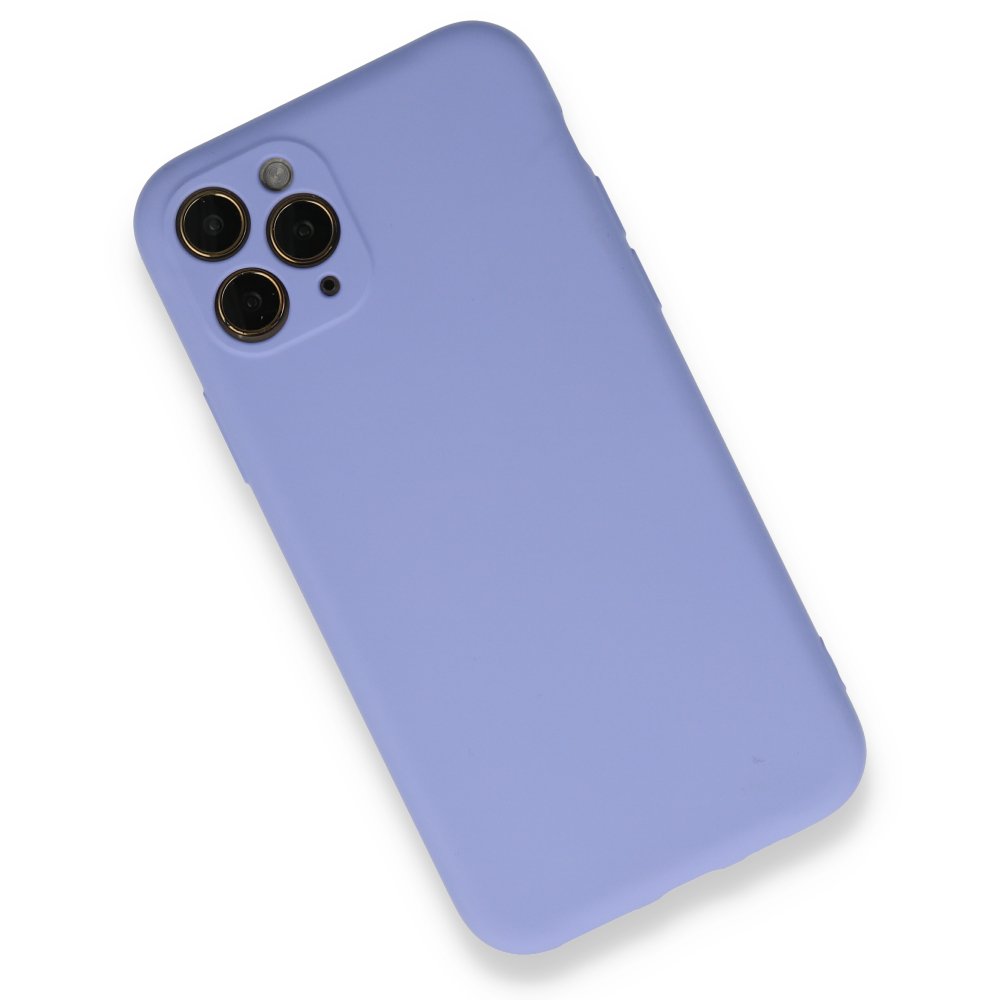  iPhone 11 Pro Kılıf Nano içi Kadife Silikon - Lila
