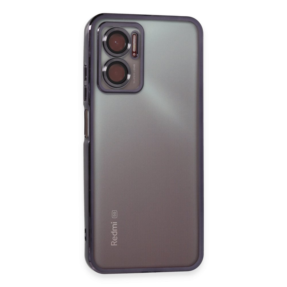 Redmi Note 11E Kılıf Razer Lensli Silikon - Mor