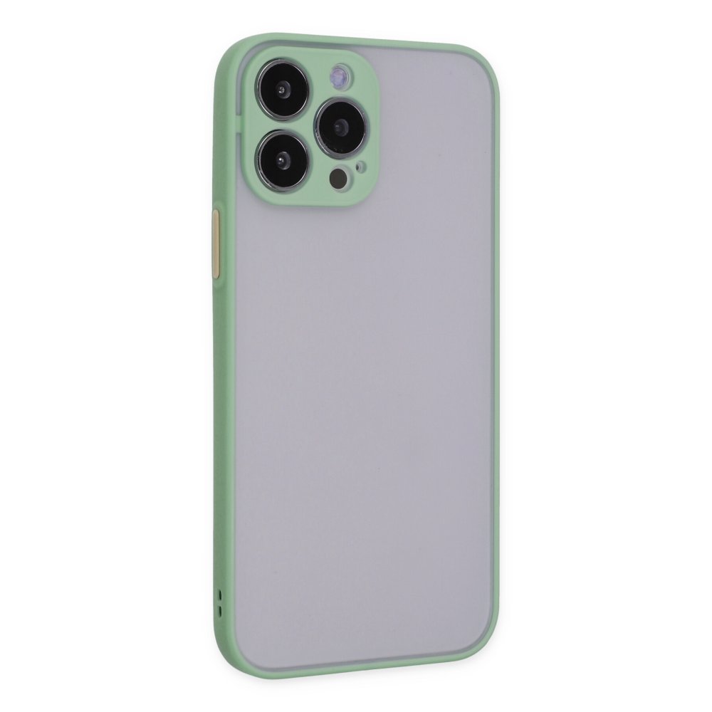  iPhone 15 Pro Kılıf Montreal Silikon Kapak - Açık Yeşil
