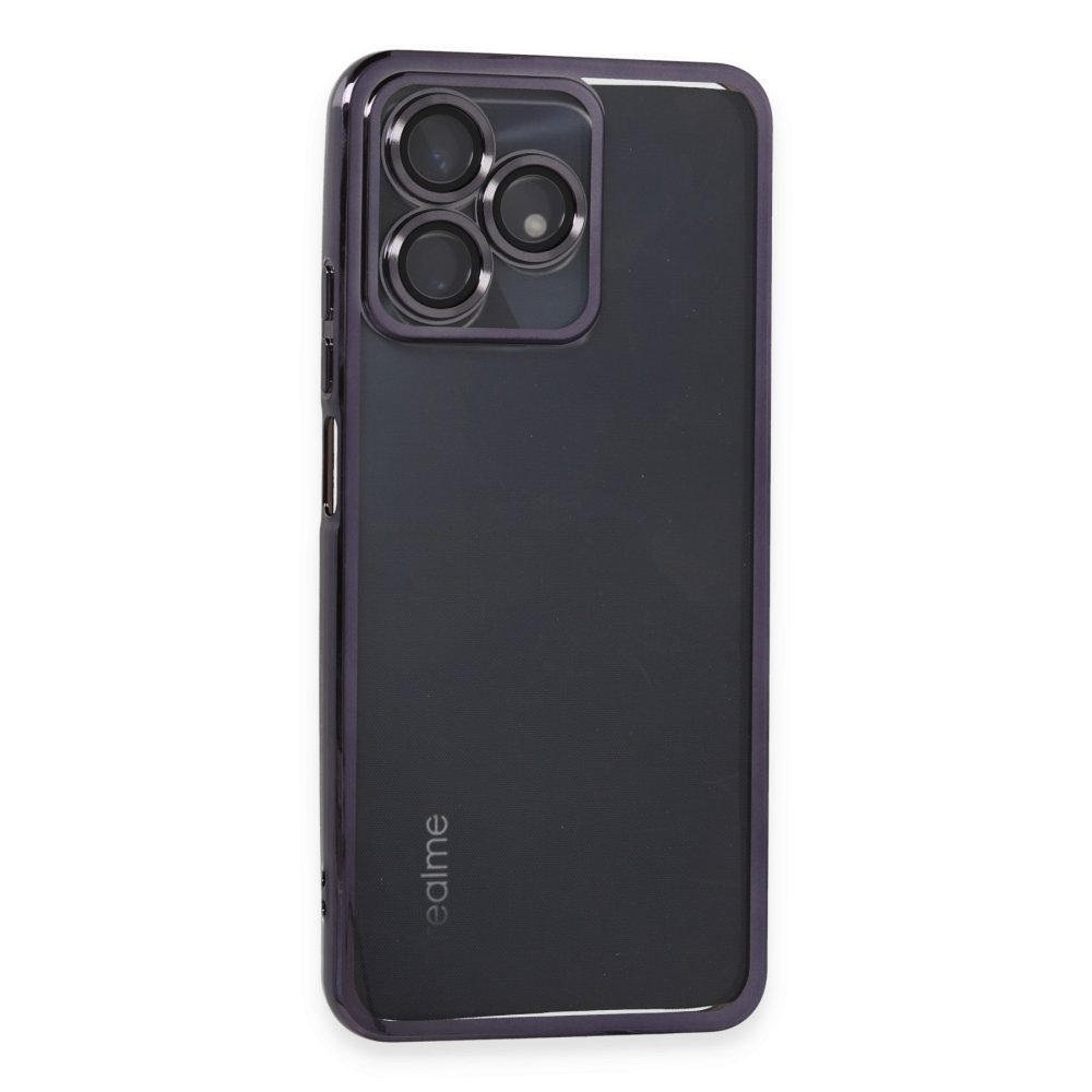 Realme C53 Kılıf Razer Lensli Silikon - Mor Realme C53 Kılıf Razer Lensli Silikon - Mor