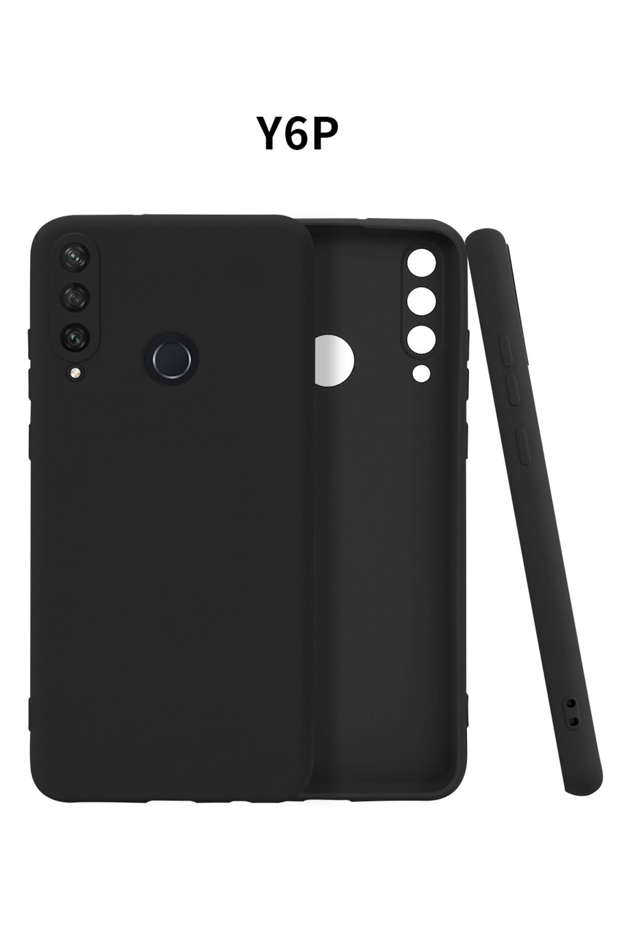 Huawei Y6P Kılıf First Silikon - Siyah  Huawei Y6P Kılıf First Silikon - Siyah