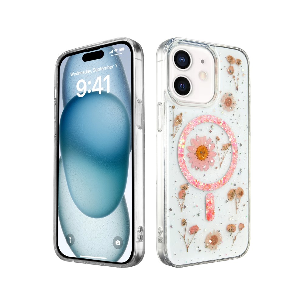 iPhone 11 Kılıf Daisy Simli Magsafe Kapak - Pembe iPhone 11 Kılıf Daisy Simli Magsafe Kapak - Pembe