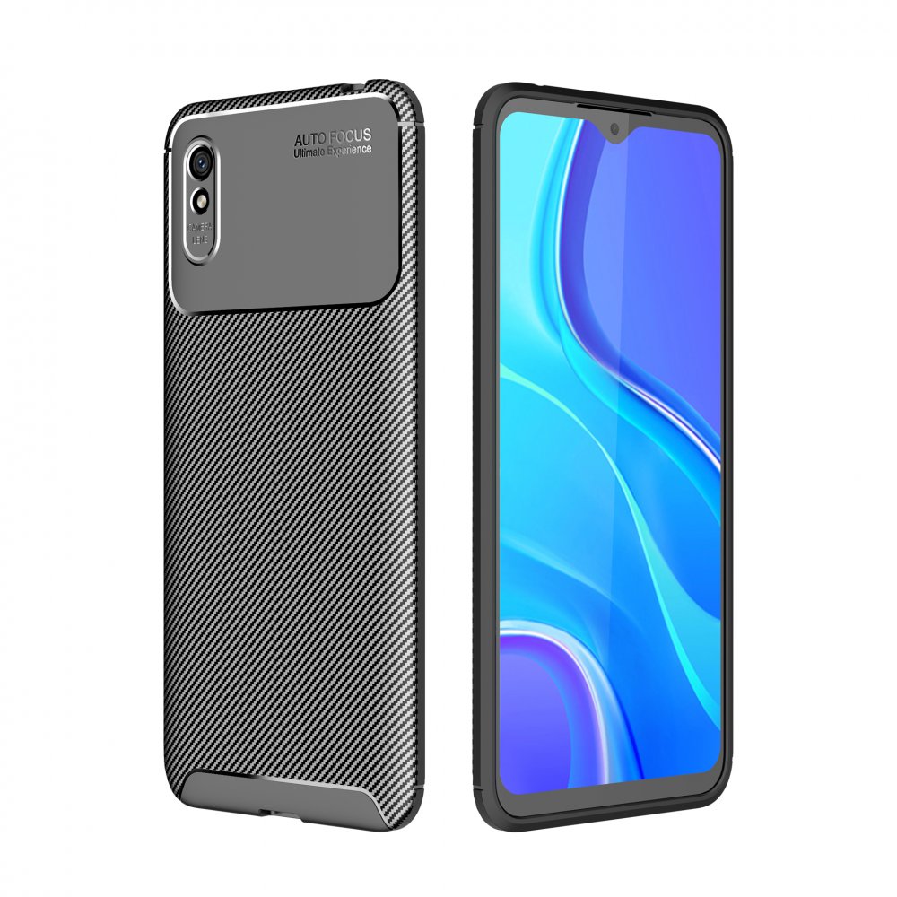 Redmi 9A Kılıf Auto Focus Karbon Kapak - Siyah Redmi 9A Kılıf Auto Focus Karbon Kapak - Siyah