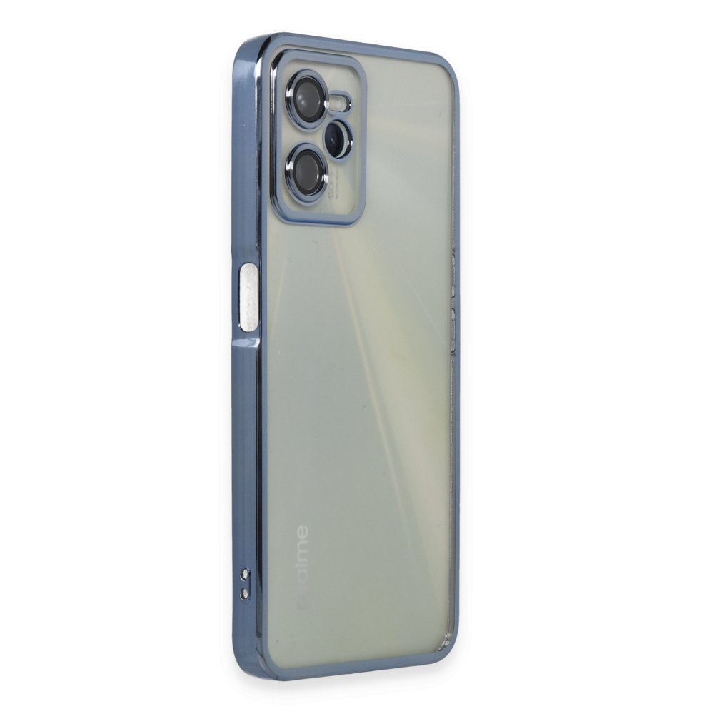 Realme C35 Kılıf Razer Lensli Silikon - Açık Mavi  Realme C35 Kılıf Razer Lensli Silikon - Açık Mavi