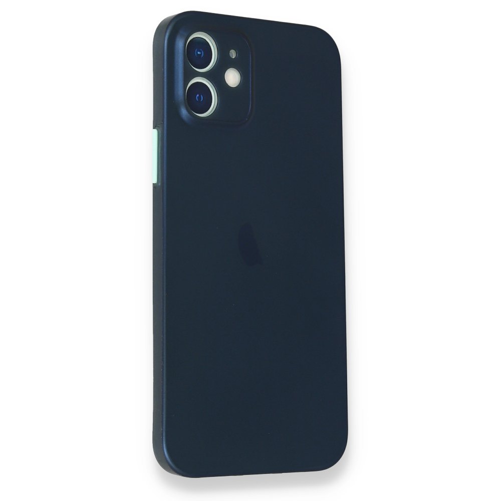 iPhone 12 Kılıf PP Ultra İnce Kapak - Mavi iPhone 12 Kılıf PP Ultra İnce Kapak - Mavi