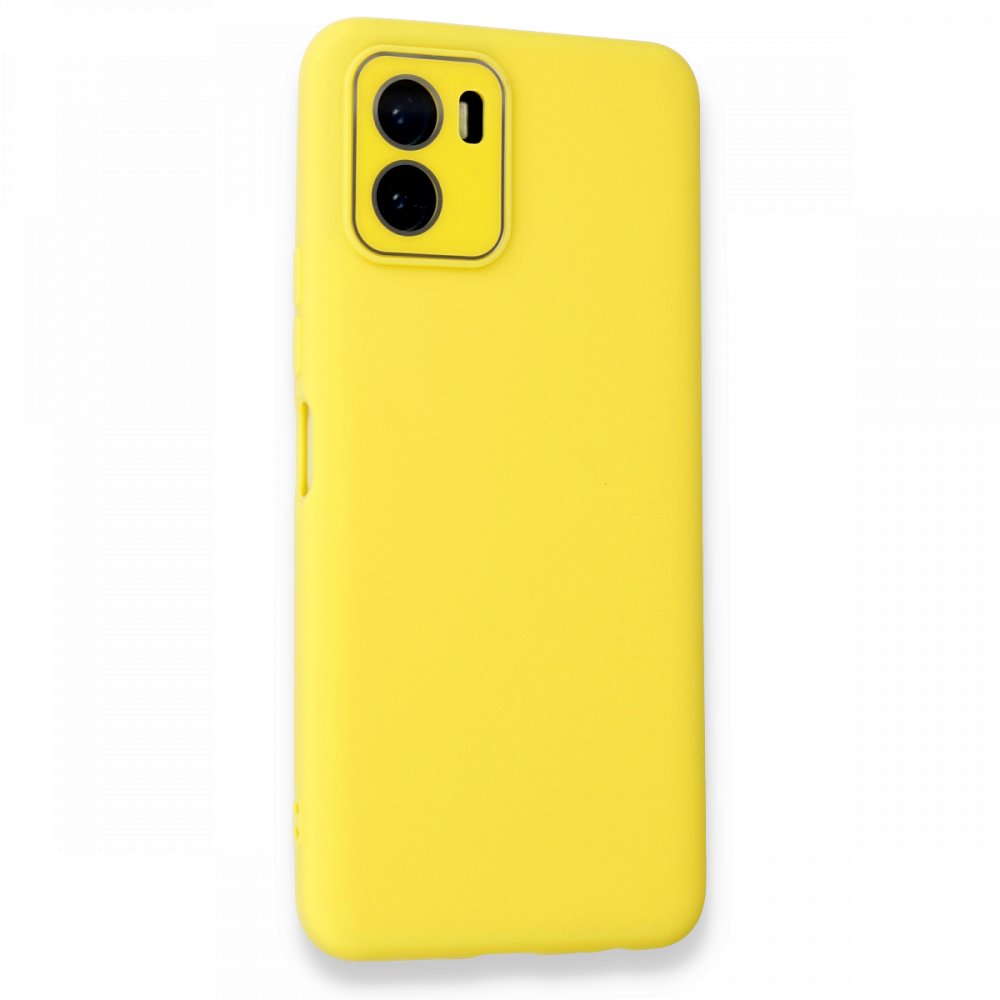  Vivo Y15S Kılıf Lansman Glass Kapak - Sarı