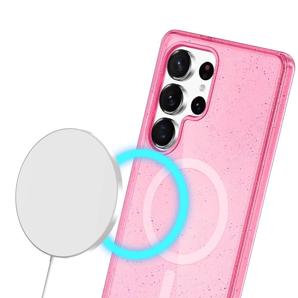  Samsung Galaxy S24 Ultra Kılıf Glow Magsafe Kapak - Pembe