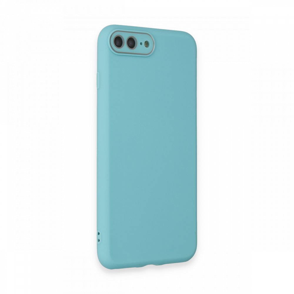 iPhone 8 Plus Kılıf Lansman Glass Kapak - Turkuaz iPhone 8 Plus Kılıf Lansman Glass Kapak - Turkuaz