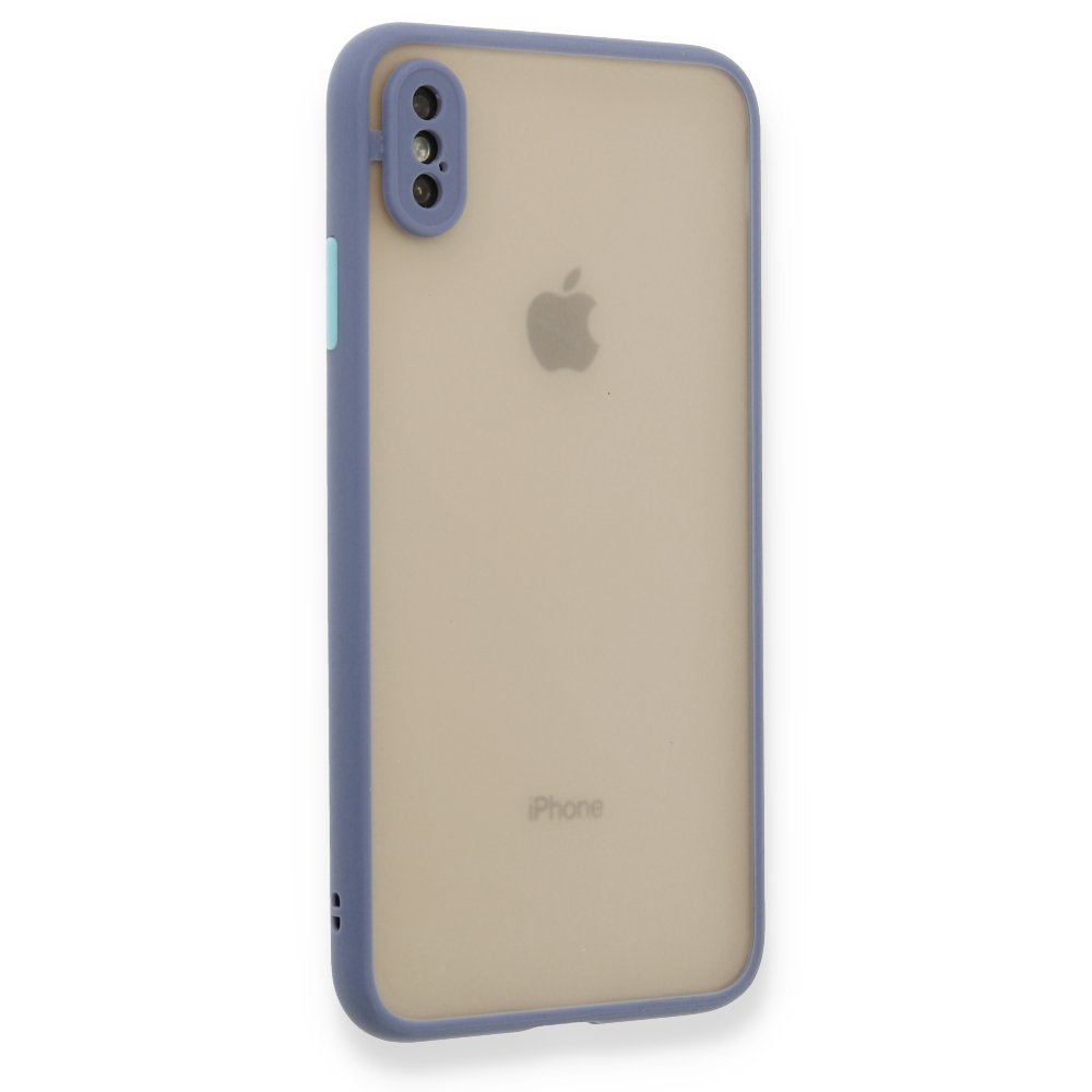  iPhone XS Max Kılıf Montreal Silikon Kapak - Gri