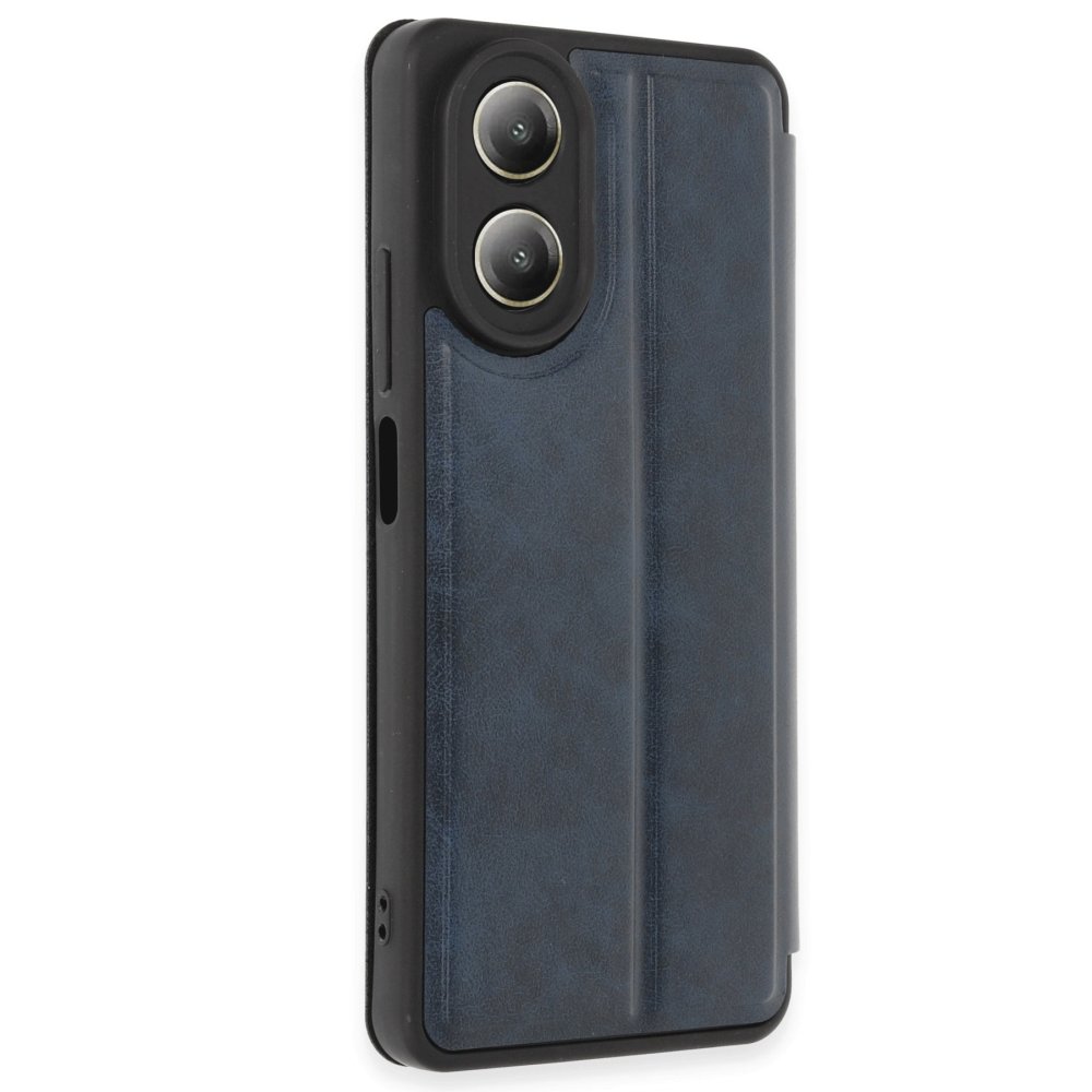  Oppo A38 Kılıf Flip Cover - Lacivert