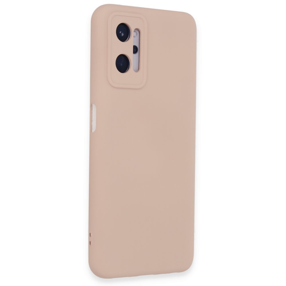  Realme 9i 4G Kılıf Nano içi Kadife Silikon - Pudra