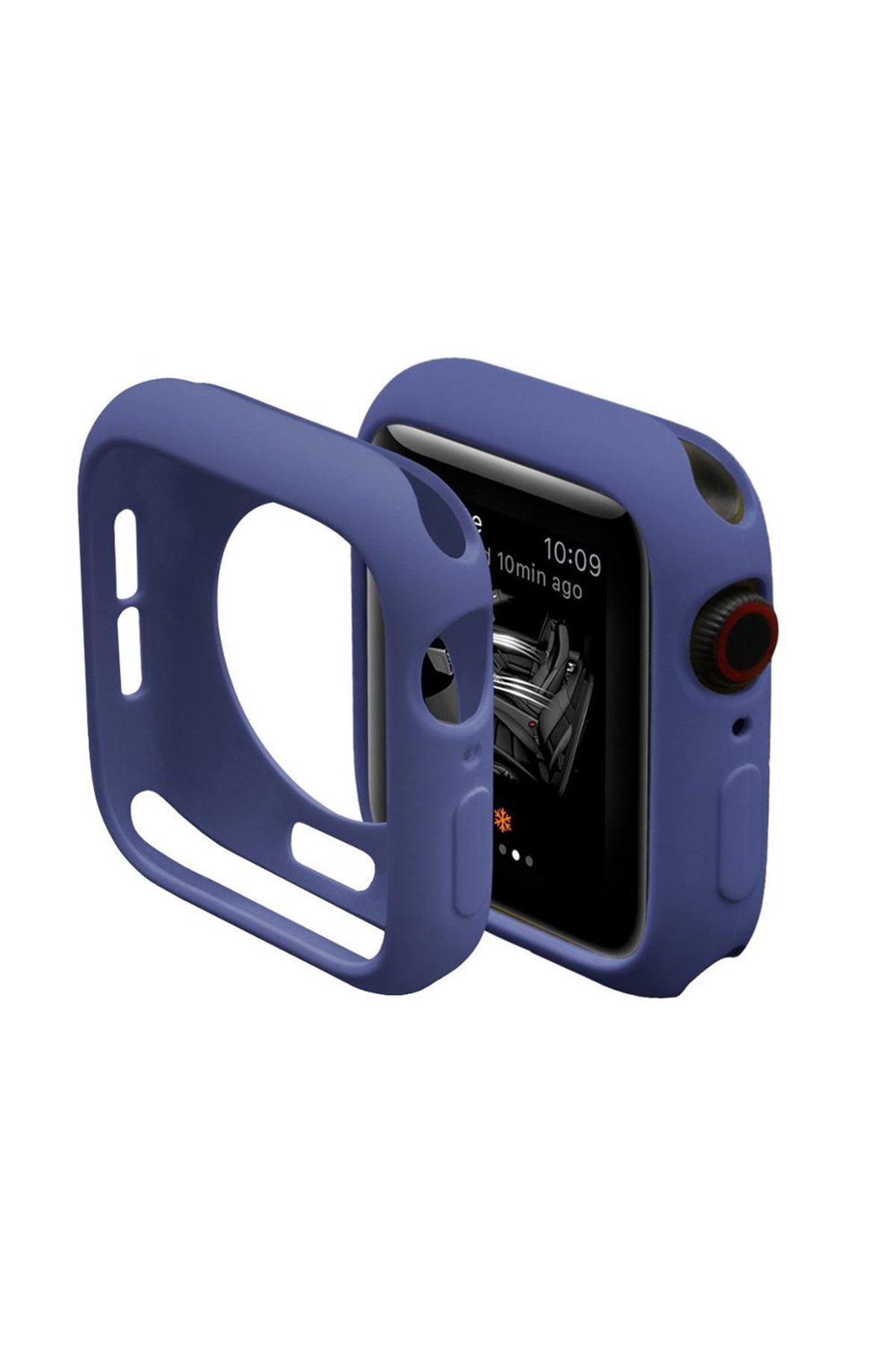 Apple Watch 44mm Silikon Alt Kasa - Mavi Apple Watch 44mm Silikon Alt Kasa - Mavi