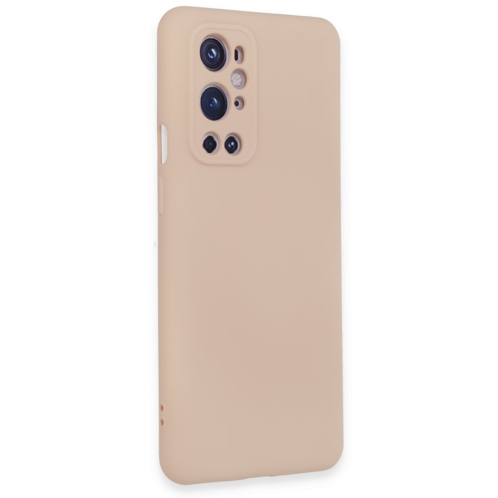  One Plus 9 Pro Kılıf Nano içi Kadife Silikon - Pudra