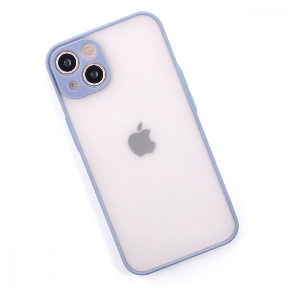  iPhone 14 Kılıf Montreal Silikon Kapak - Gri