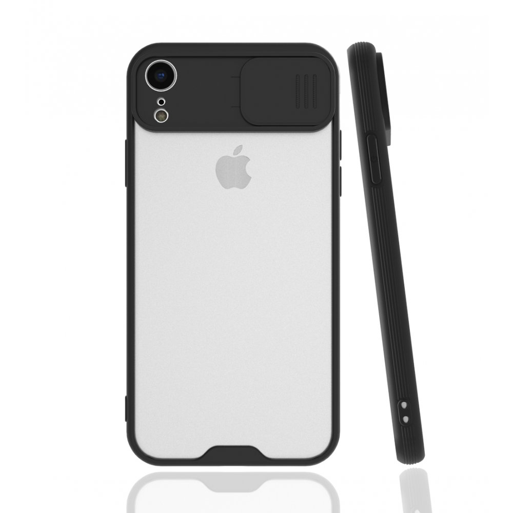 iPhone XR Kılıf Platin Kamera Koruma Silikon - Siyah iPhone XR Kılıf Platin Kamera Koruma Silikon - Siyah