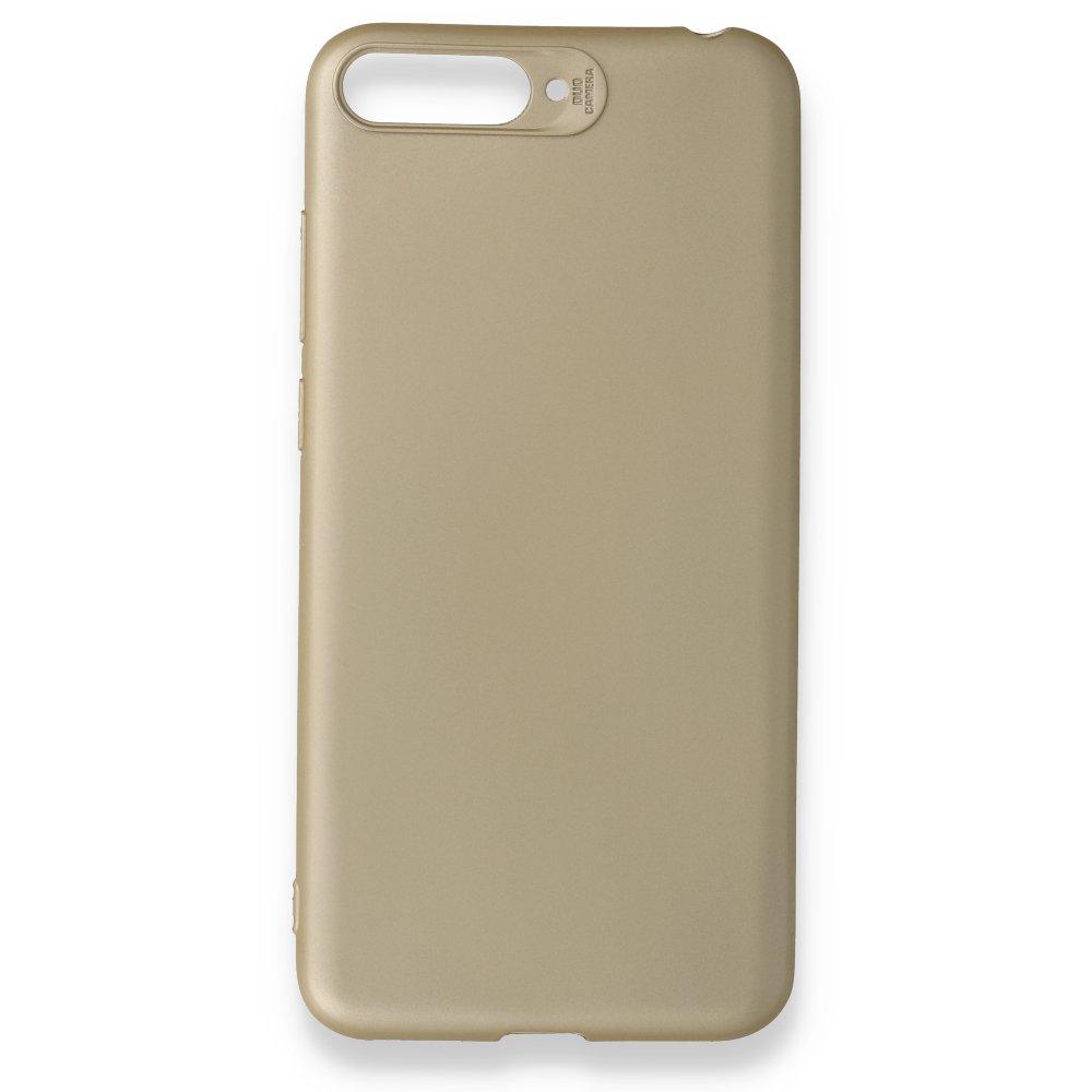 Huawei Honor 7A Kılıf First Silikon - Gold  Huawei Honor 7A Kılıf First Silikon - Gold