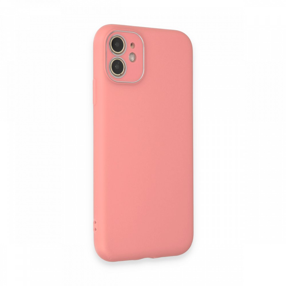  iPhone 12 Kılıf Lansman Glass Kapak - Pembe