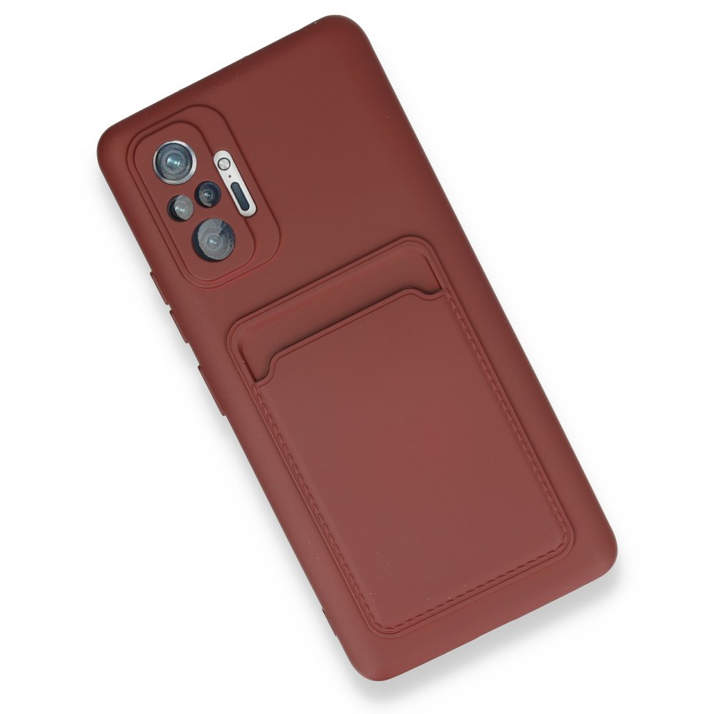 Redmi Note 10 Pro Kılıf Kelvin Kartvizitli Silikon - Bordo