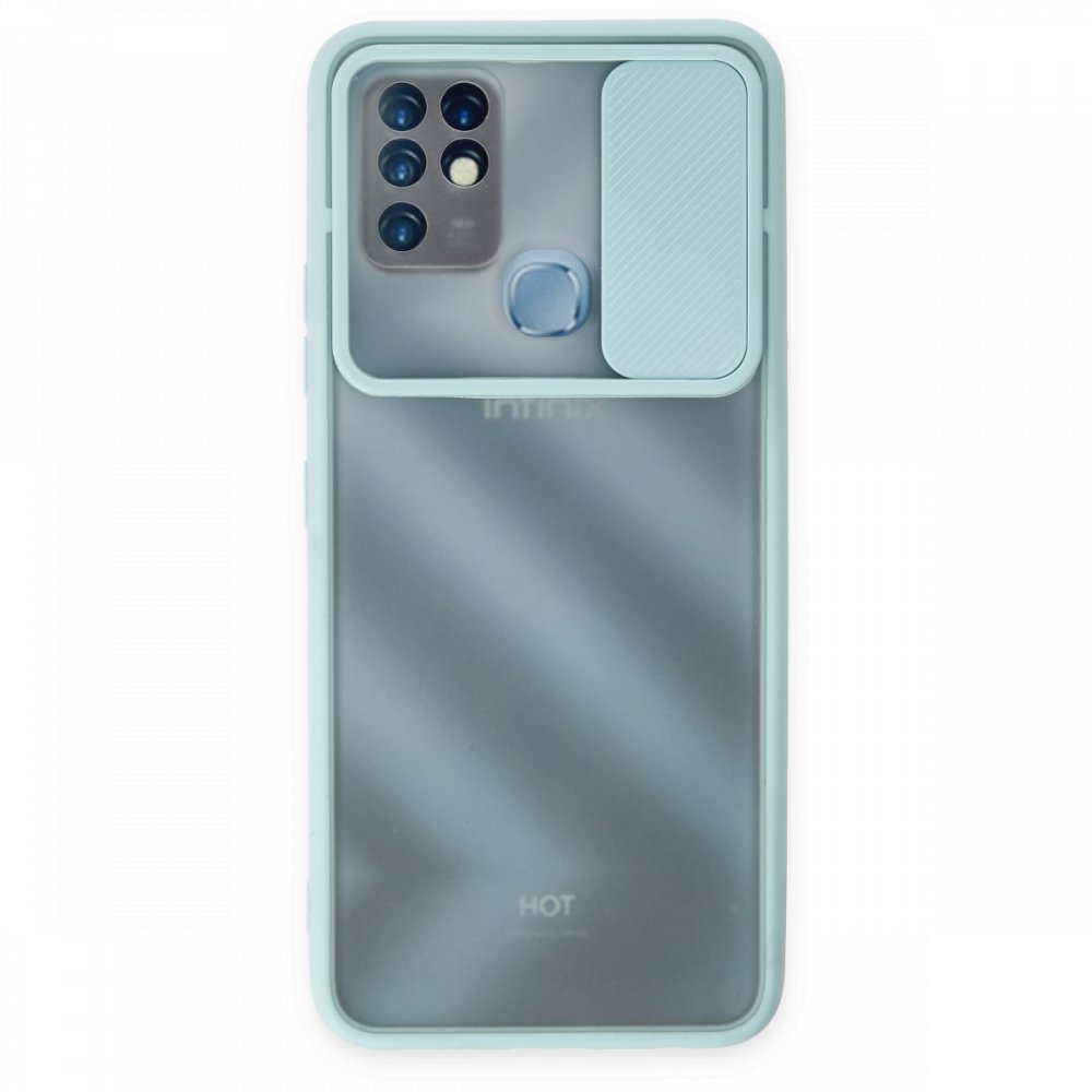 İnfinix Hot 10 Kılıf Palm Buzlu Kamera Sürgülü Silikon - Turkuaz İnfinix Hot 10 Kılıf Palm Buzlu Kamera Sürgülü Silikon - Turkuaz
