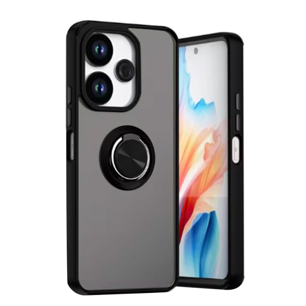 Redmi 13 4G Kılıf Montreal Yüzüklü Silikon Kapak - Siyah Redmi 13 4G Kılıf Montreal Yüzüklü Silikon Kapak - Siyah