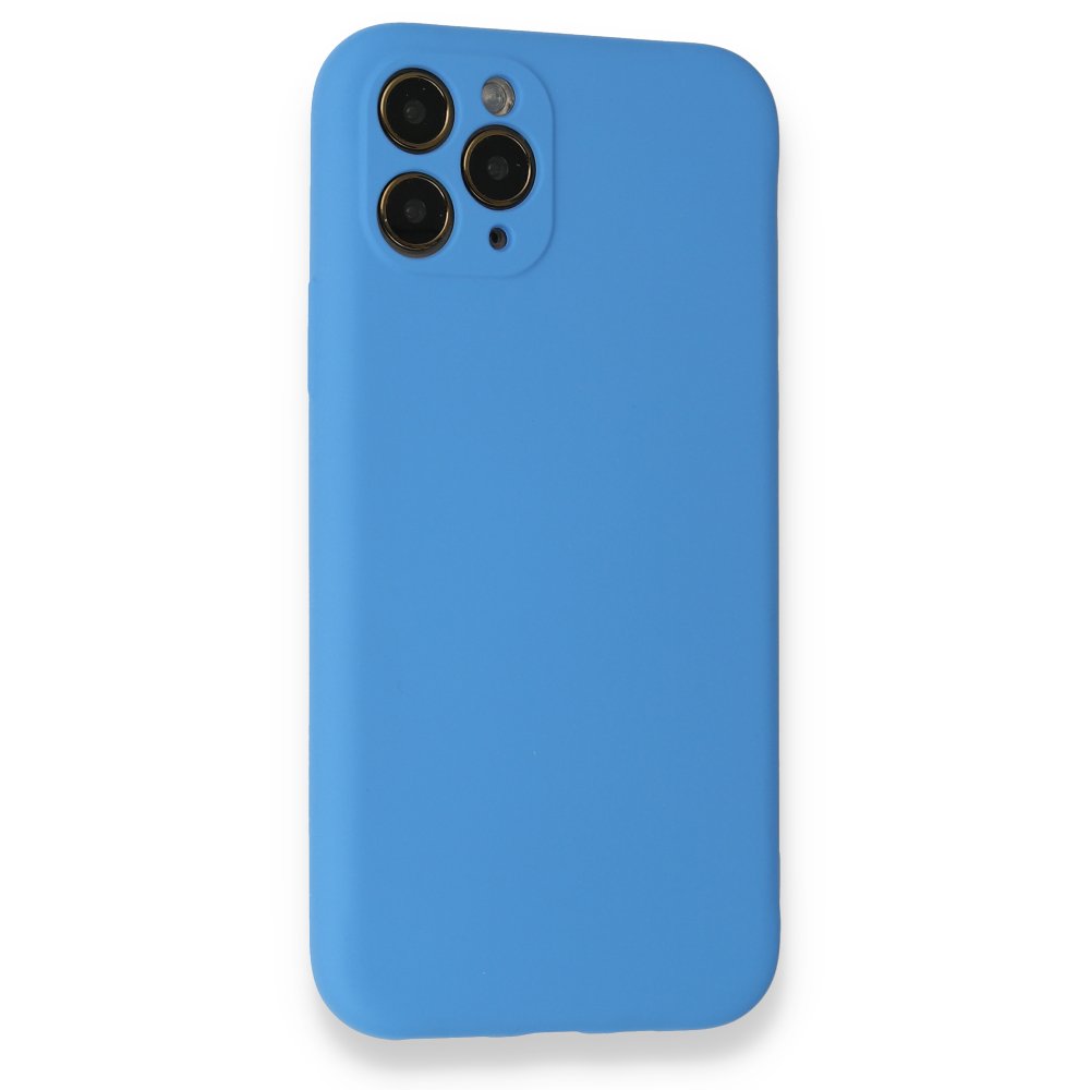  iPhone 11 Pro Kılıf Nano içi Kadife Silikon - Mavi