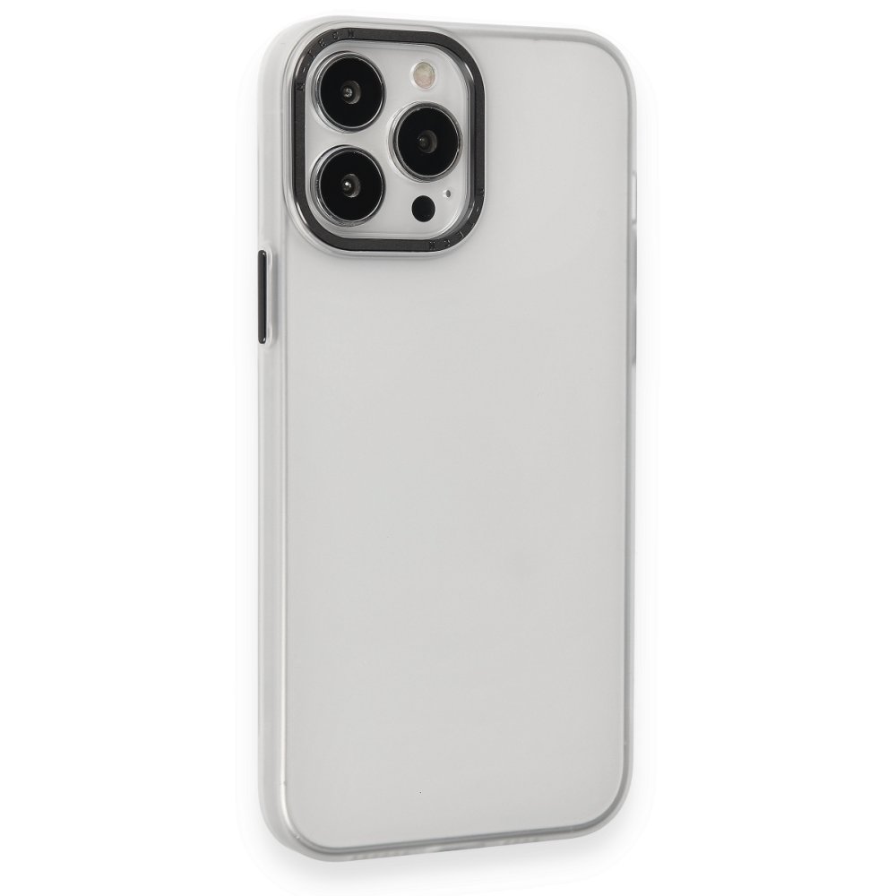  iPhone 15 Pro Max Kılıf Modos Metal Kapak - Şeffaf