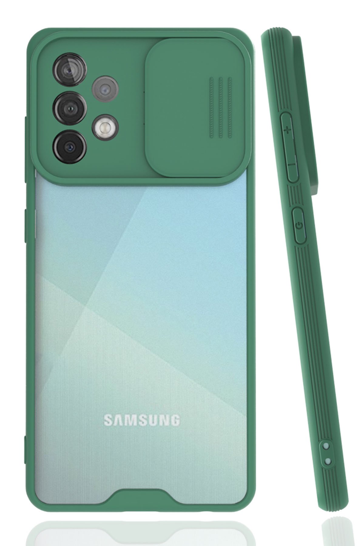  Samsung Galaxy A52S Kılıf Platin Kamera Koruma Silikon - Yeşil