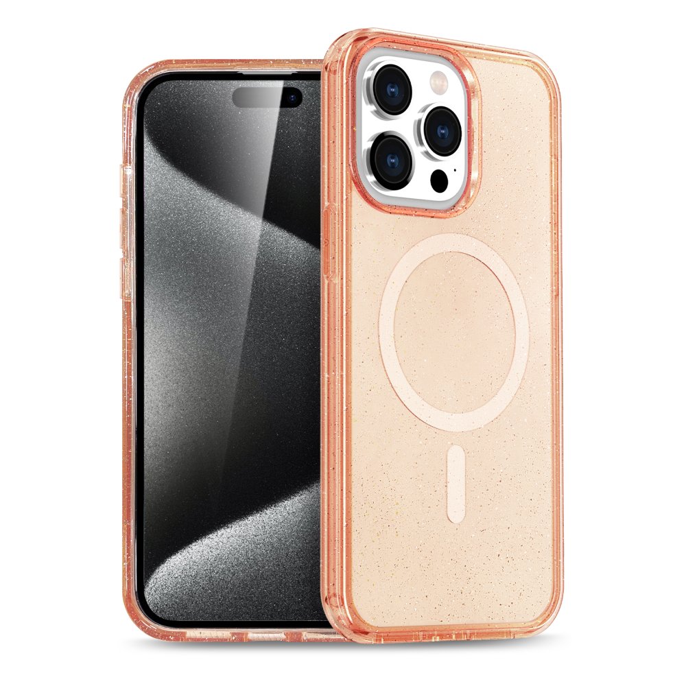 iPhone 14 Pro Kılıf Glow Magsafe Kapak - Turuncu  iPhone 14 Pro Kılıf Glow Magsafe Kapak - Turuncu