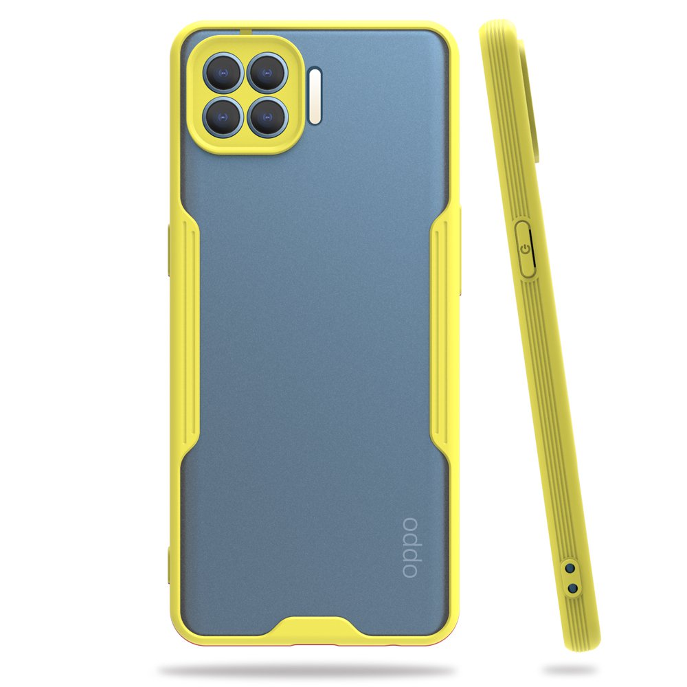 Oppo Reno 4 Lite Kılıf Platin Silikon - Sarı Oppo Reno 4 Lite Kılıf Platin Silikon - Sarı