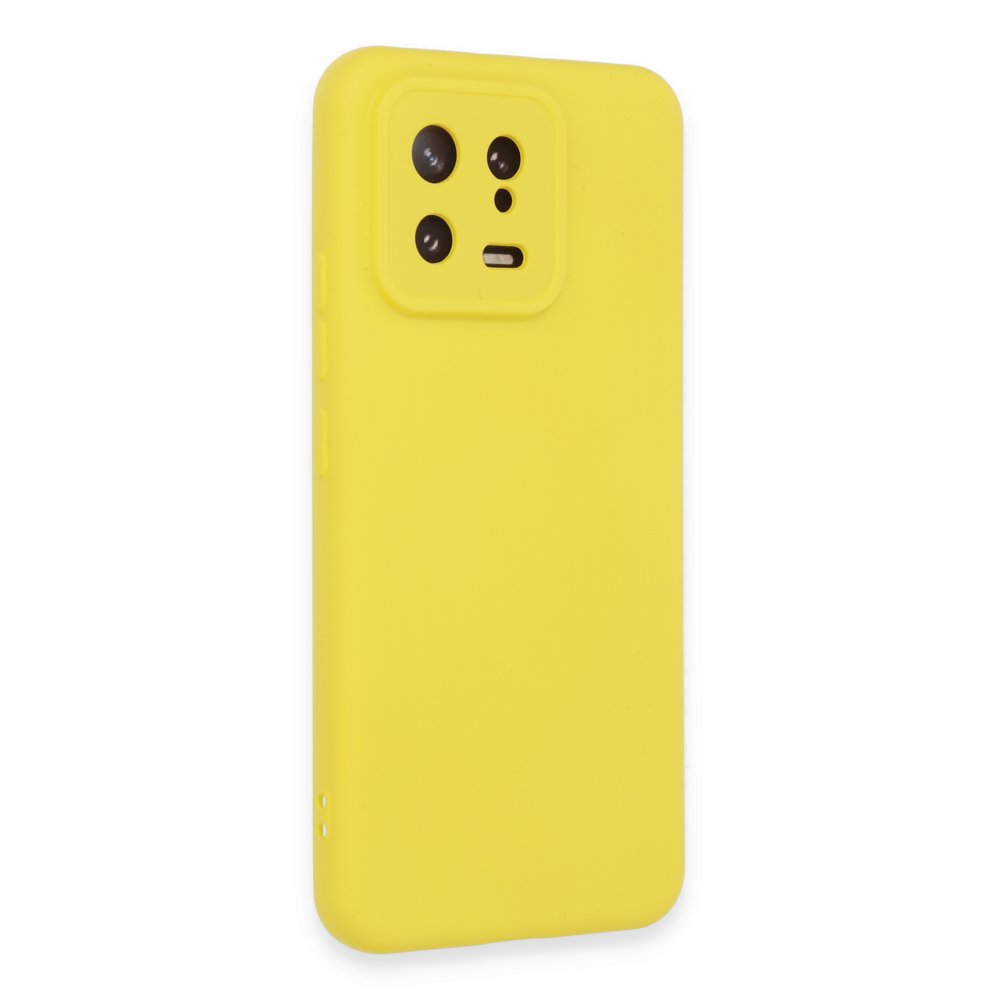 Xiaomi Mi 13 Kılıf Nano içi Kadife Silikon - Sarı Xiaomi Mi 13 Kılıf Nano içi Kadife Silikon - Sarı