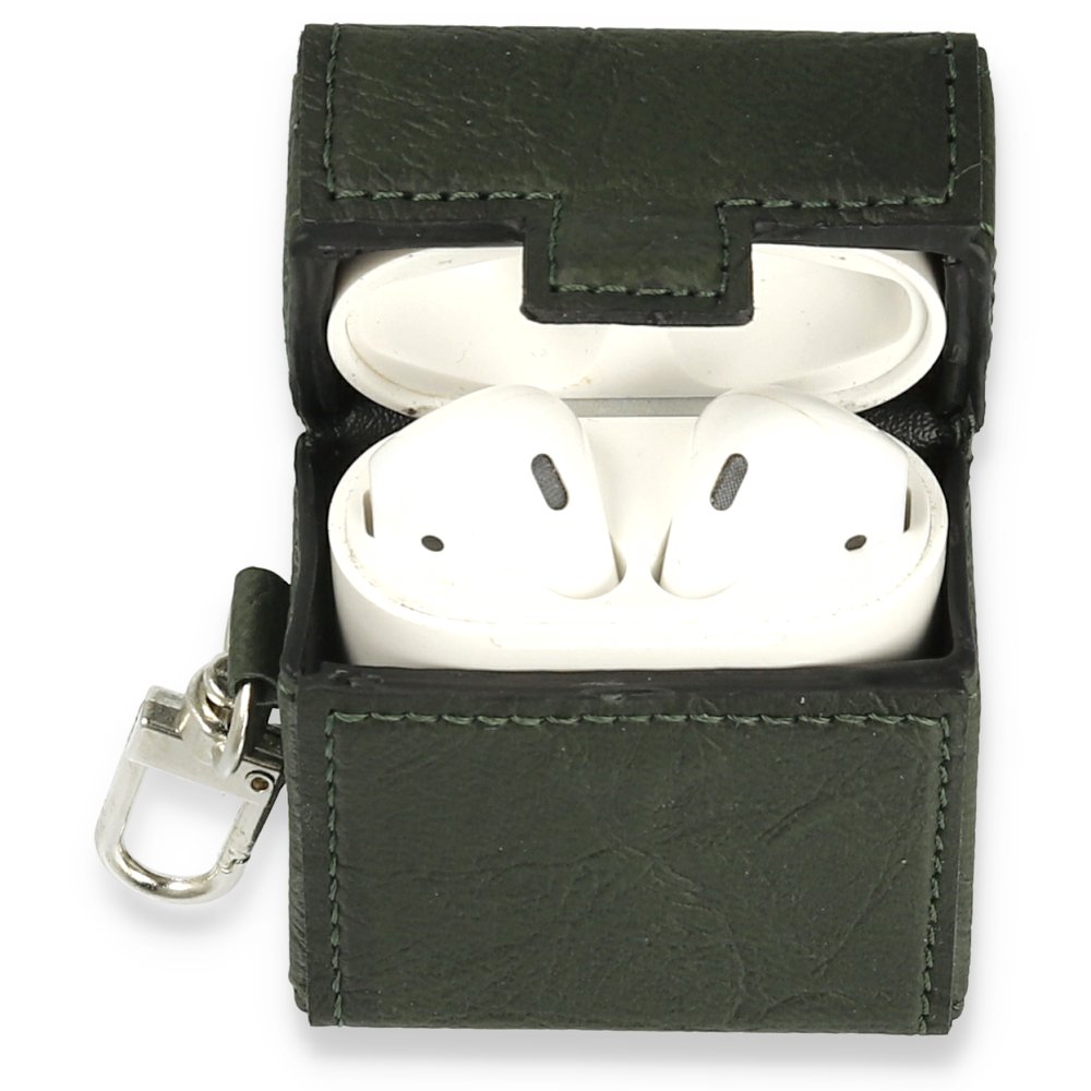Airpods 2 (2.nesil) Deri Kılıf - Haki Yeşil Airpods 2 (2.nesil) Deri Kılıf - Haki Yeşil