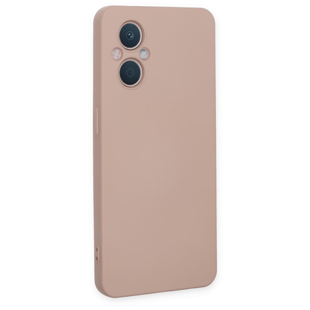  Oppo Reno 8 Lite Kılıf Nano içi Kadife Silikon - Pudra