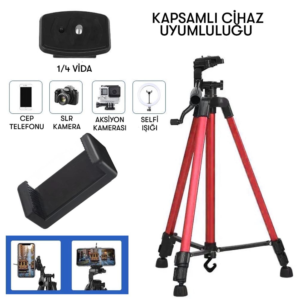  3366 Tripod - Kırmızı