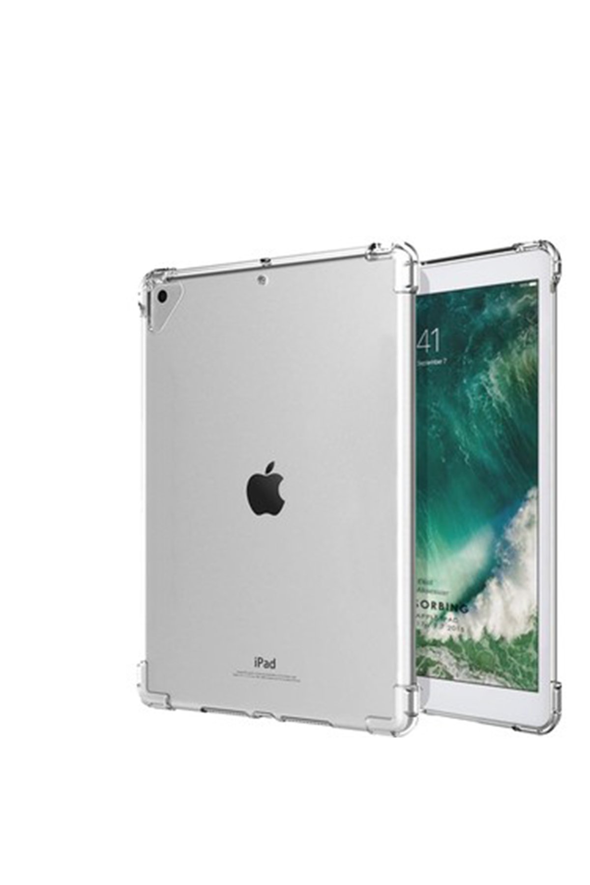  iPad 9.7 (2017) Kılıf Anti Şeffaf Tablet Silikon - Şeffaf