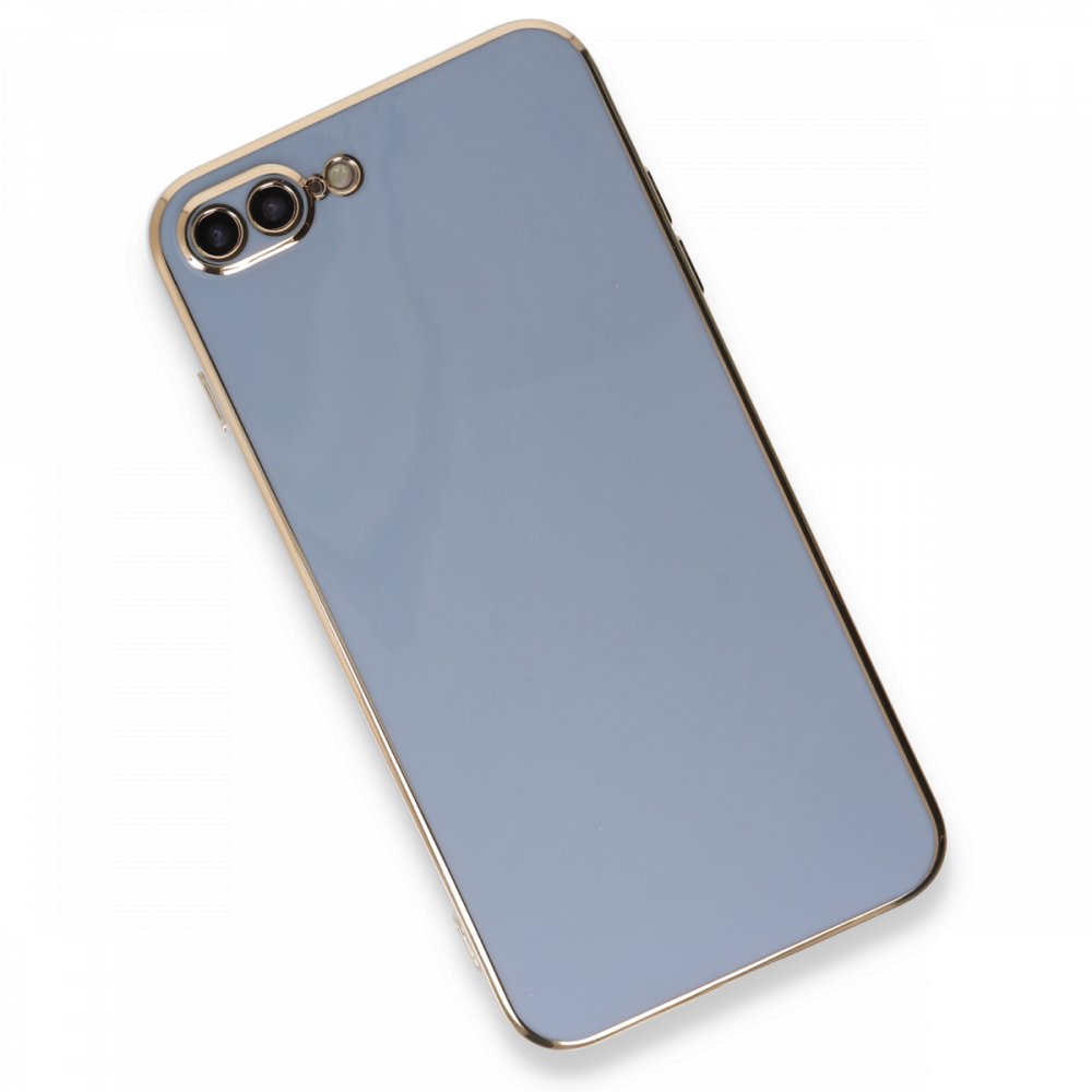  iPhone 8 Plus Kılıf Volet Silikon - Mavi