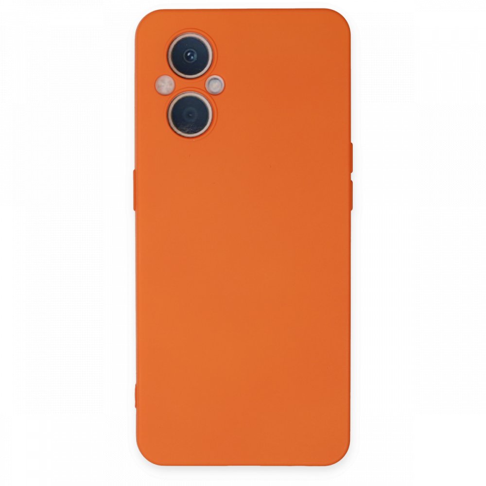 Oppo Reno 7 Lite Kılıf Nano içi Kadife Silikon - Turuncu Oppo Reno 7 Lite Kılıf Nano içi Kadife Silikon - Turuncu