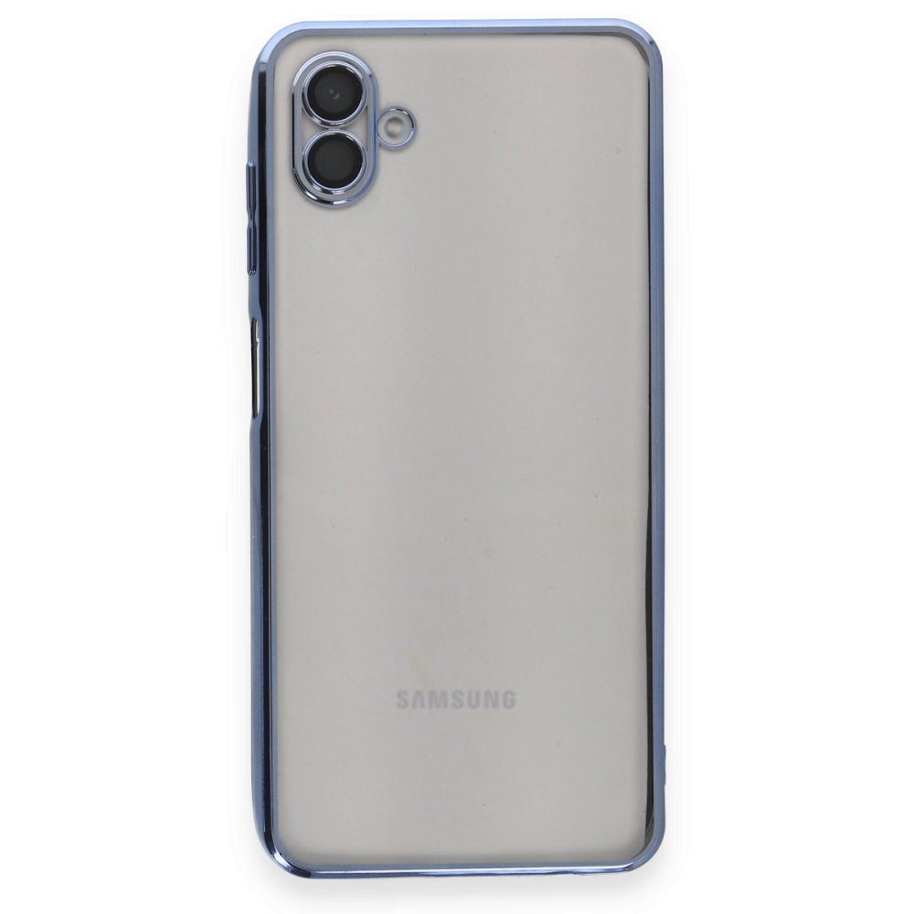  Samsung Galaxy A04 Kılıf Razer Lensli Silikon - Açık Mavi