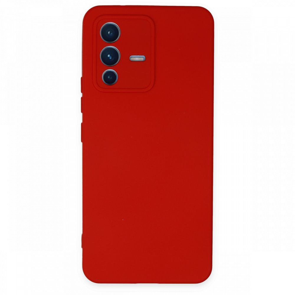 Vivo V23 5G Kılıf Nano içi Kadife Silikon - Kırmızı Vivo V23 5G Kılıf Nano içi Kadife Silikon - Kırmızı