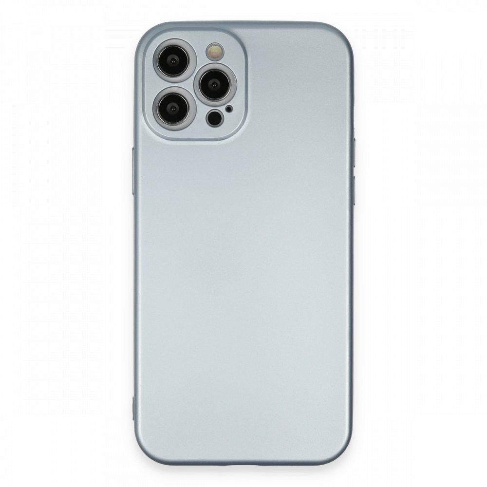  iPhone 12 Pro Max Kılıf Nano içi Kadife Silikon - Sky Blue