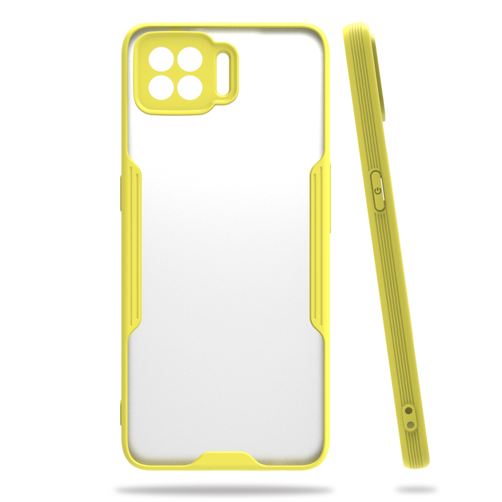  Oppo A73 Kılıf Platin Silikon - Sarı