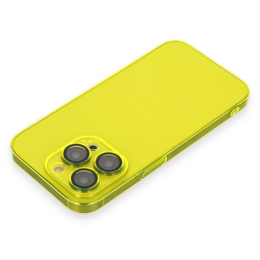 iPhone 13 Pro Max Kılıf Armada Lensli Kapak - Sarı  iPhone 13 Pro Max Kılıf Armada Lensli Kapak - Sarı