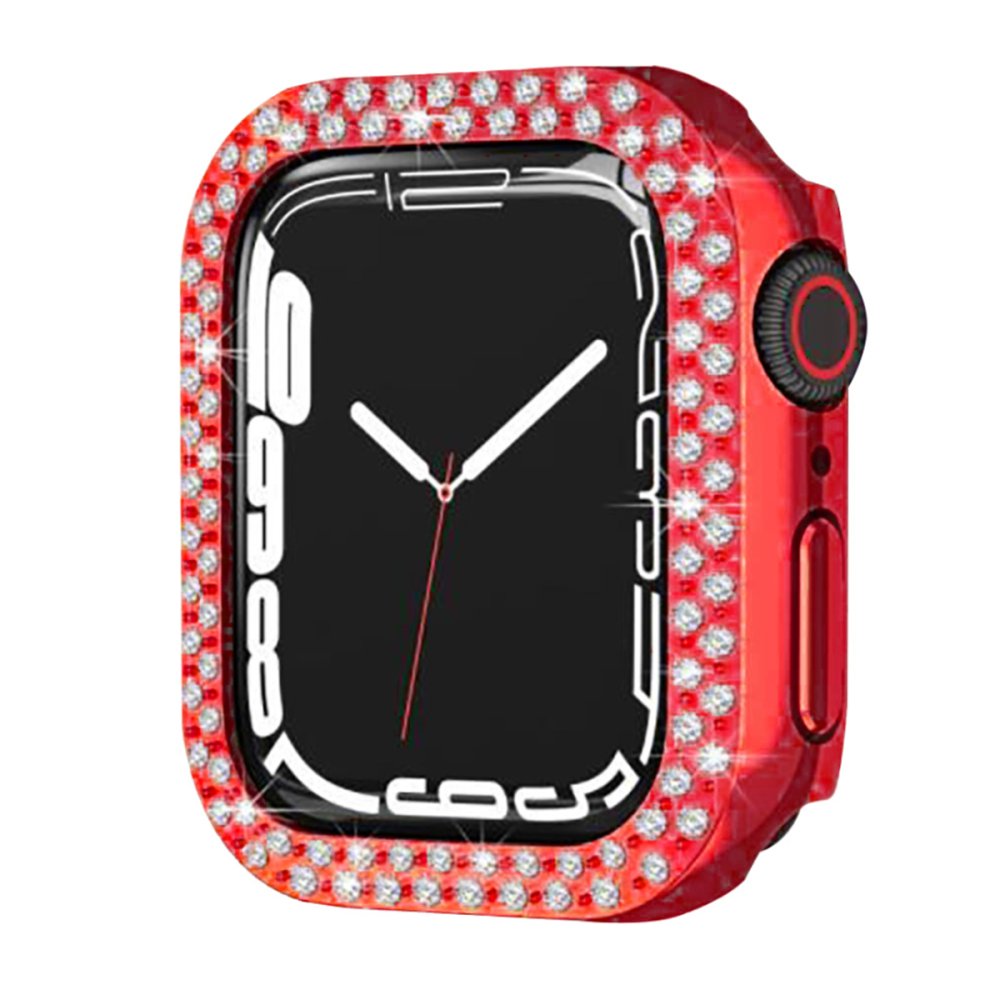 Apple Watch 44mm Taşlı Kasa - Kırmızı Apple Watch 44mm Taşlı Kasa - Kırmızı