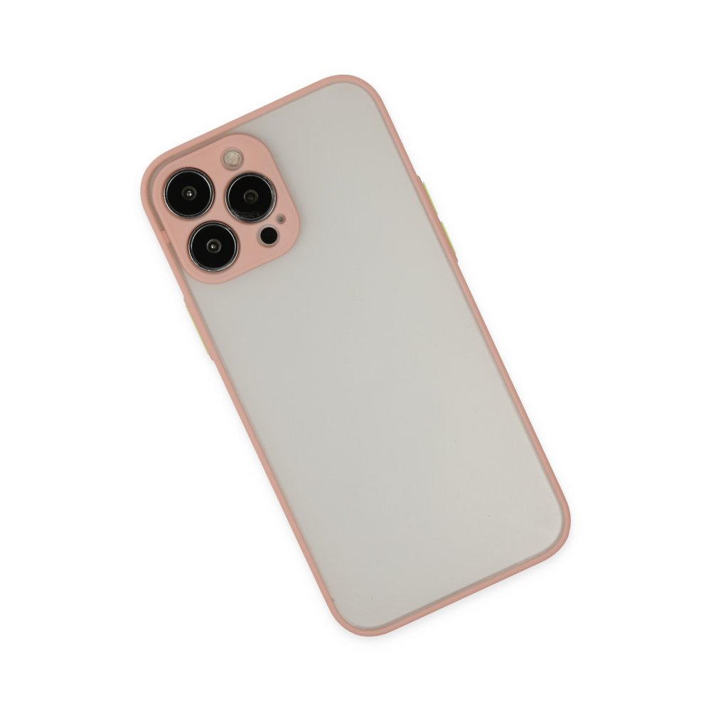  iPhone 15 Pro Kılıf Montreal Silikon Kapak - Pembe