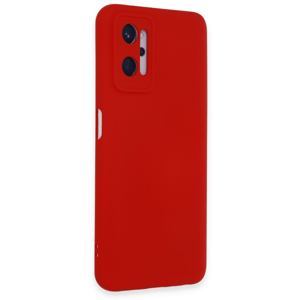  Realme 9i 4G Kılıf Nano içi Kadife Silikon - Kırmızı