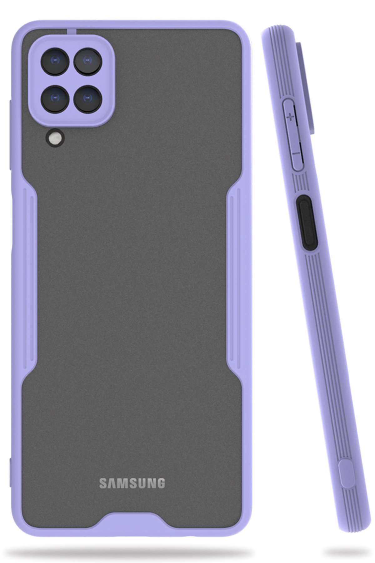  Samsung Galaxy A22 Kılıf Platin Silikon - Lila