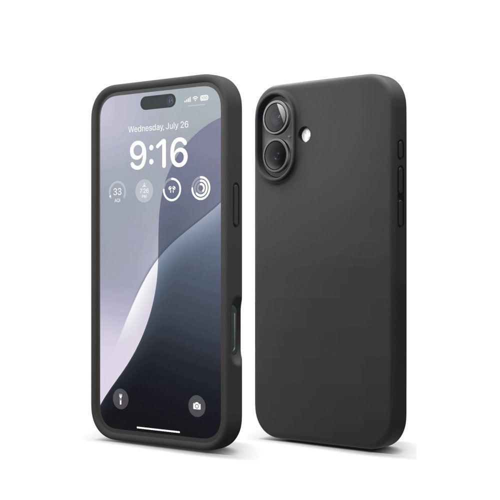 iPhone 16 Plus Kılıf Nano içi Kadife Silikon - Siyah  iPhone 16 Plus Kılıf Nano içi Kadife Silikon - Siyah